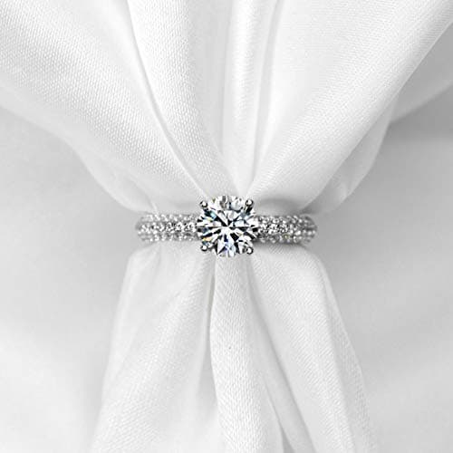Michooyel 1.0ct Moissanite Engagement Ring Set for Women
