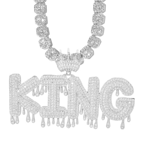 3UMeter Diamond Iced Out Custom Name Chain Necklace for Men & Women