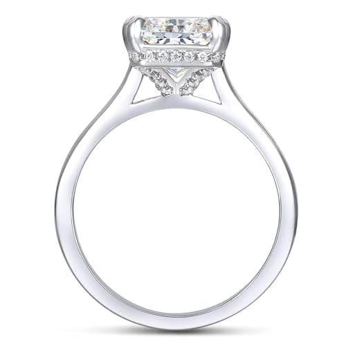 HAFEEZ CENTER 14K Gold 4ct Radiant Cut Moissanite Engagement Ring