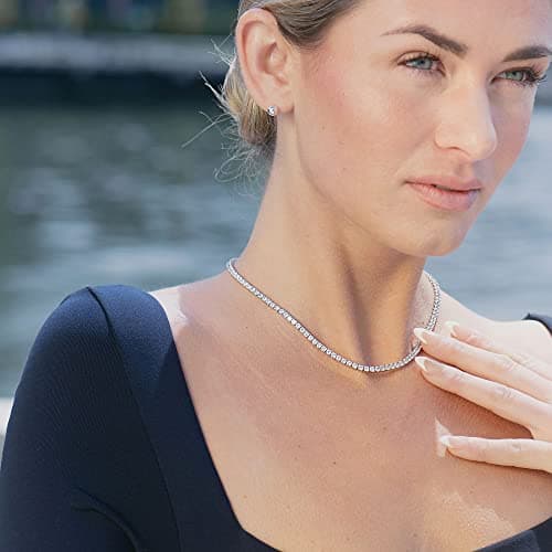 Modern Tennis Necklace for Men & Women - 3mm Cubic Zirconia