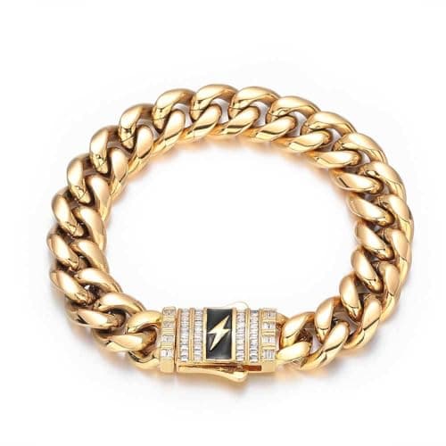 Elegant 18K Gold Men's Mesh Bracelet, Sophisticated and Dashing