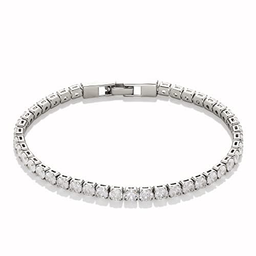 Amazon Essentials Cubic Zirconia Tennis Bracelet for Women, Size 7.5