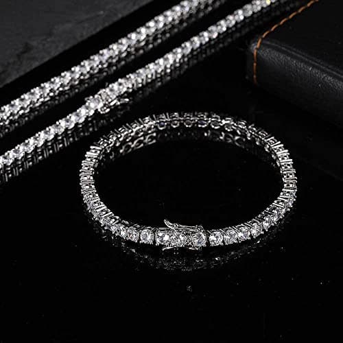 Michooyel Tennis Bracelet Iced Out CZ Bracelet for Men Women
