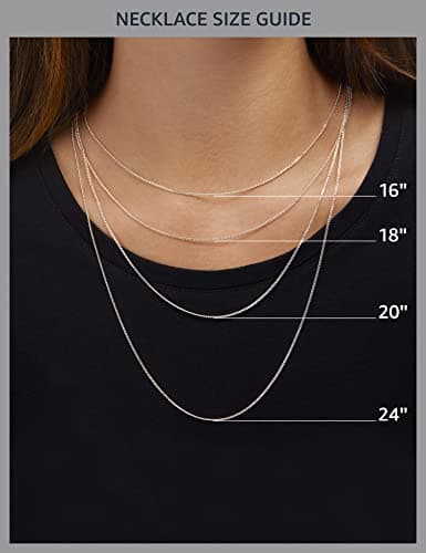 Amazon Essentials Sterling Silver Tennis Necklace with Round Cut Infinite Elements CZ