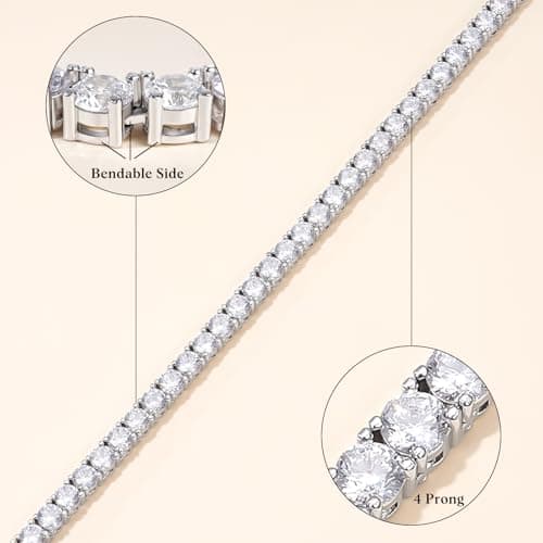 KissYan 14K Gold/Silver Plated Diamond-Style Choker for Men & Women