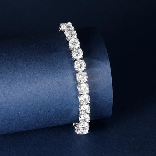 Gemsme 18K Gold Plated 6.0mm Round CZ Tennis Bracelet For All