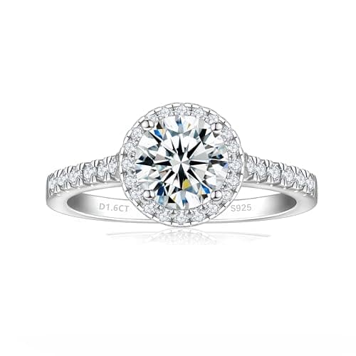 SilverNana Sterling Silver Moissanite Promise Ring for Her D Color VVS1