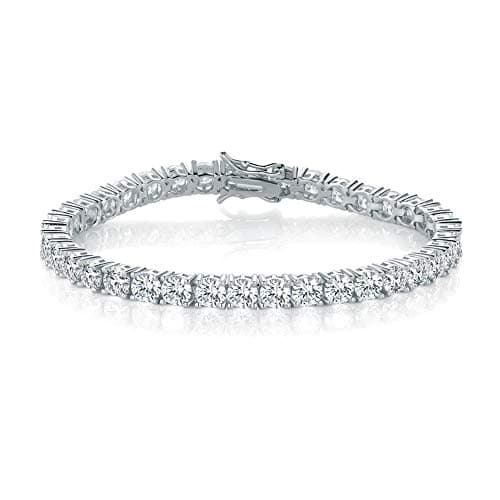 MDFUN Cubic Zirconia Bracelet 18K Gold Plated 6-8.5 inches
