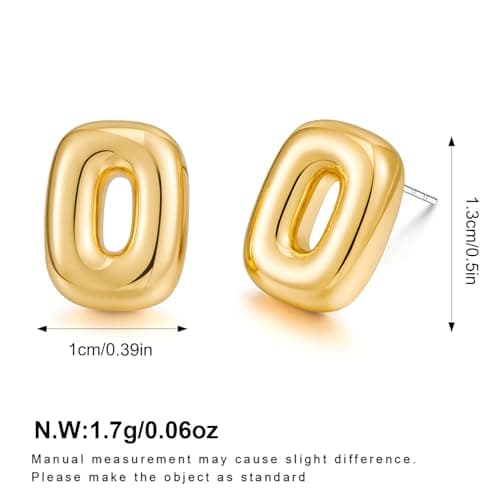 FAMARINE Chic Rectangle Stud Earrings for Women