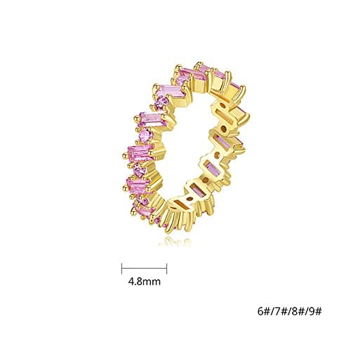 Gold Plated Eternity Band Ring for Women