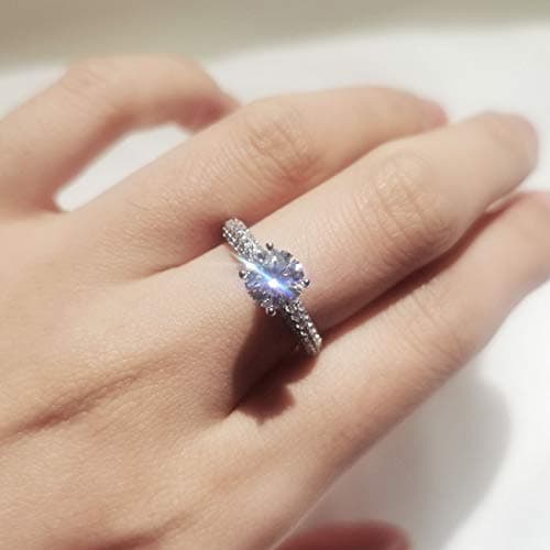 Michooyel 1.0ct Moissanite Engagement Ring Set for Women