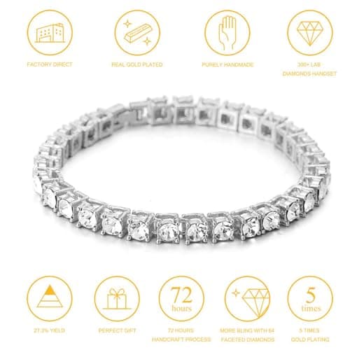 Halukakah Gold Chain for Men Iced Out