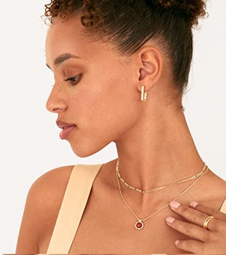 PavoI 14K Gold Plated 925 Sterling Silver Square Hoop Earrings