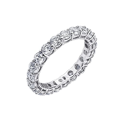 Amazon Essentials Sterling Silver Gold Plated Infinity Band Ring Set with Cubic Zirconia