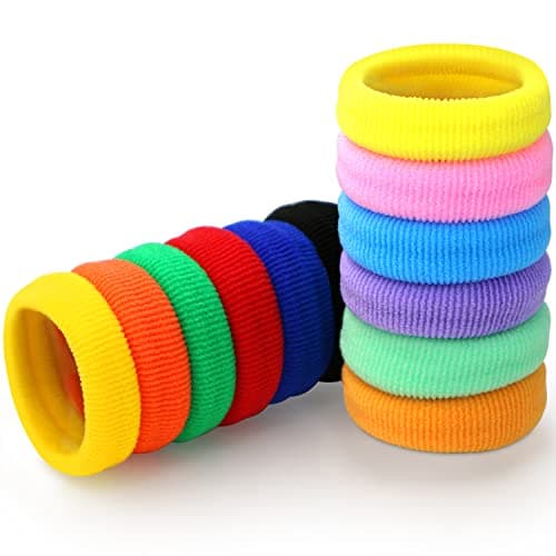 Large Terry Cloth Hair Scrunchies for Thick Hair
