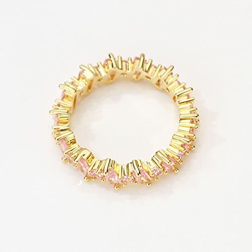 Gold Plated Eternity Band Ring for Women
