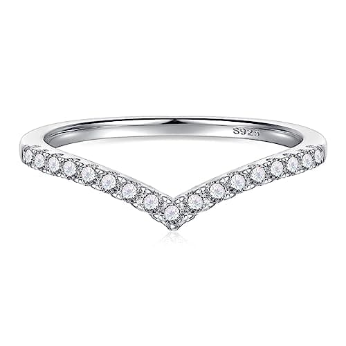 Yaresul Moissanite Half Eternity Ring 925 Silver D Color Stackable wedding ring