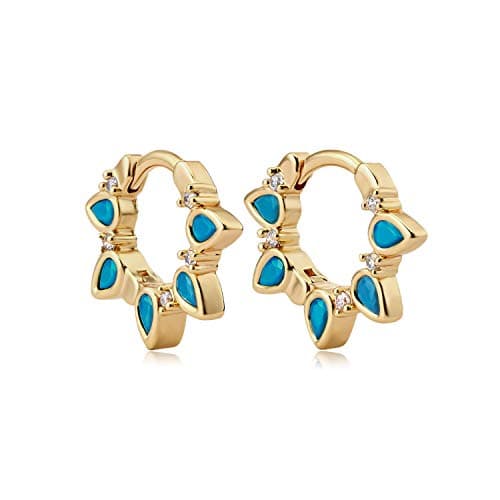 MYEARS 14K Gold Plated Simple Hoop Earrings Hypoallergenic
