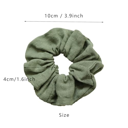 Linen Hair Scrunchies for Women and Girls