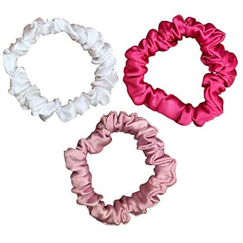 Celestial Silk Mulberry Scrunchies - Small, Plum, Pink, White