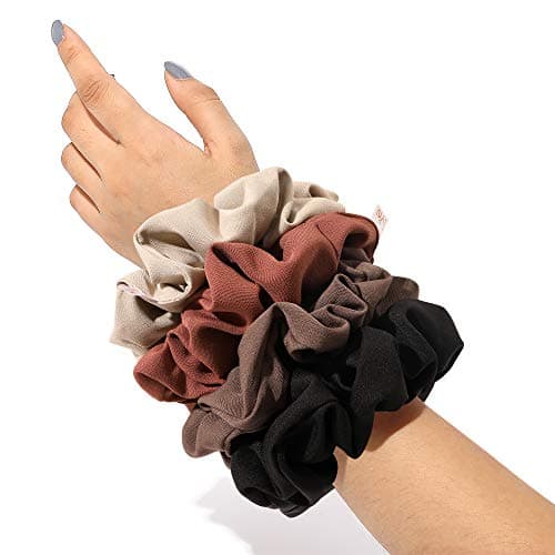 Big & Soft Silk Satin Scrunchies for Long Hair Girls