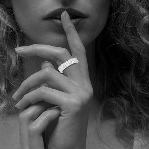 18K Gold Plated Round Cubic Zirconia Band Ring for Men & Women