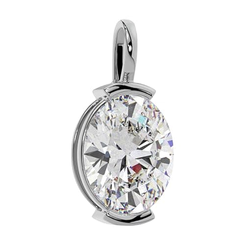 Adora 14K Gold Lab Grown Moissanite Solitaire Pendant | USA Made