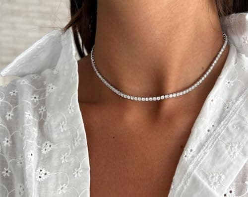 Cubix Gold Plated Diamond Choker for Women