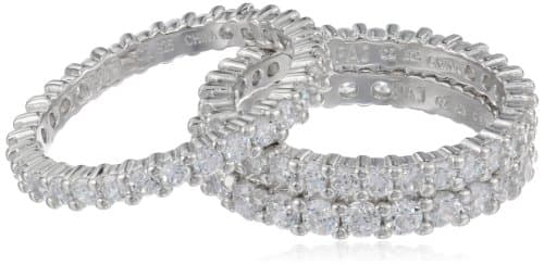 Amazon Essentials Cubic Zirconia Stacking Ring Set