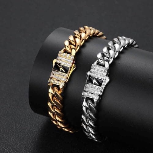 Elegant 18K Gold Men's Mesh Bracelet, Sophisticated and Dashing