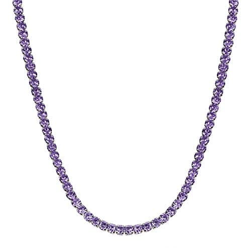 Savlano 18K Gold Plated CZ Round 4MM Classic Tennis Necklace, 18 Incheslseware