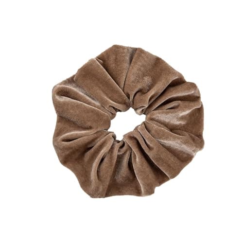 Jumbo Velvet Scrunchies for Women - Thick & Thin Hair, No Damage, Holds Tide (1 Pack, Yellow)