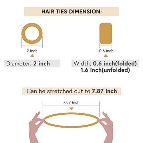 Large Terry Cloth Hair Scrunchies for Thick Hair