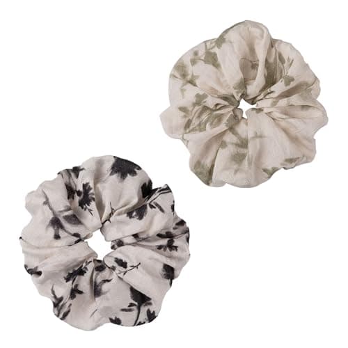 Chinoiserie Ink Style Oversized Hair Scrunchies Set