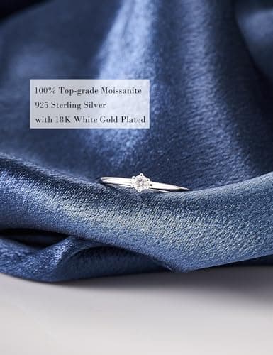 Refined Title: IMOLOVE Moissanite Solitaire Engagement Rings for Women
