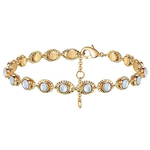 MEVECCO 14K Gold Plated Dainty Chain Bracelet for Women