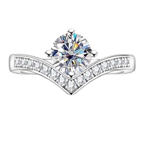 AimiIee Moissanite Engagement Ring 1.2-2.8CTTW VVS1 925 Sterling SilverVintage Halo Ring