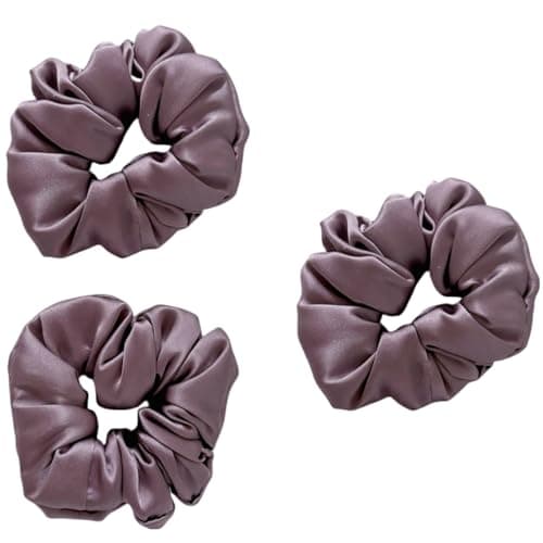 6 Color Purple Pure Mulberry Silk Scrunchies for Women Girls
