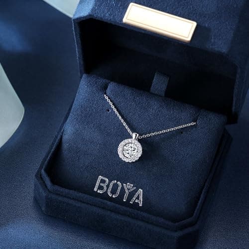 Boya Moissanite Dancing Necklace - Perfect Anniversary, Mother's Day, Christmas Gift