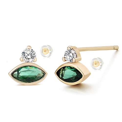 MYEARS Gold Stud Earrings 14K Gold Filled Hypoallergenic Everyday Jewelry