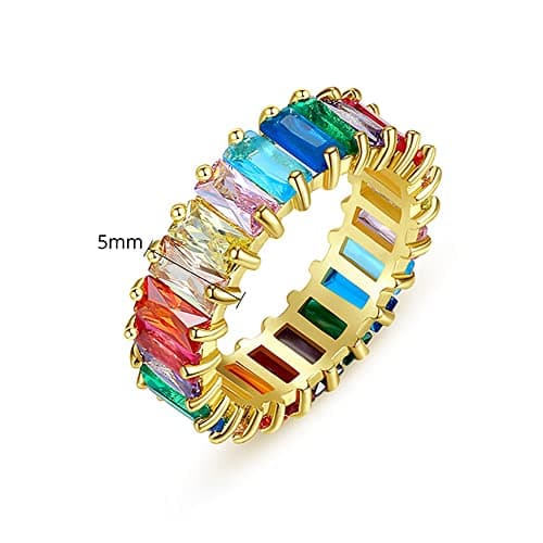 Eternity Rainbow Ring Band for Women