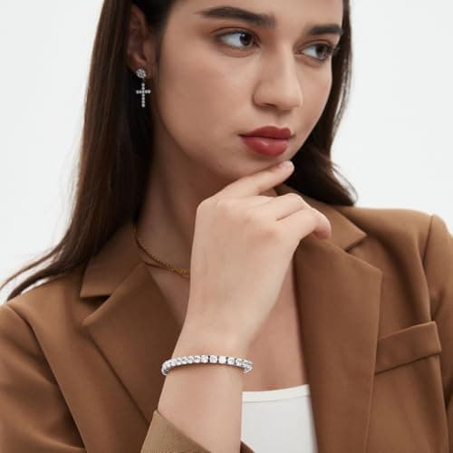 SDA Iced Out Diamond Tennis Chain CZ Bracelets 3.0mm/4.0mm for Women & Men