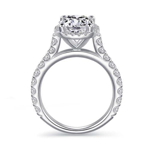 CGSRING 2ct Round Cut Moissanite Halo Engagement Ring for Women