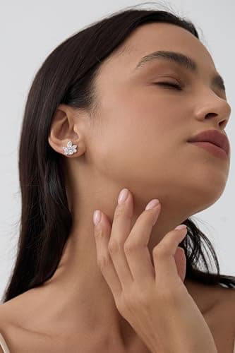 Michooyel Marquise Cubic Zirconia Stud Earrings for Bridal Bridesmaids