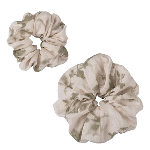 Chinoiserie Ink Style Oversized Hair Scrunchies Set