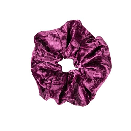 Jumbo Velvet Scrunchies for Women - Thick & Thin Hair, No Damage, Holds Tide (1 Pack, Yellow)