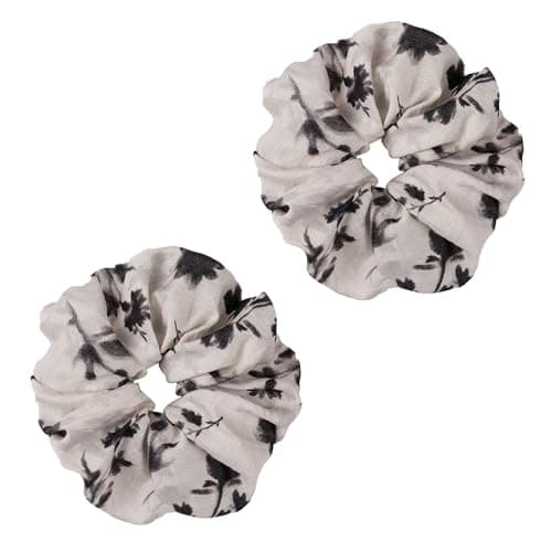 Chinoiserie Ink Style Oversized Hair Scrunchies Set