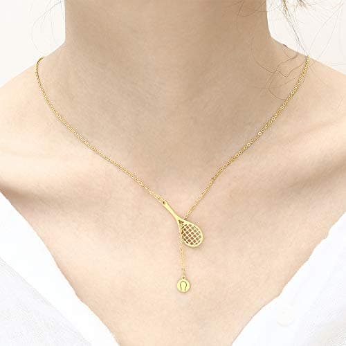 Winssigma 18K Gold Honeycomb Necklace - Adjustable Star Moon Dinosaur Y-Lariat