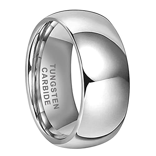 TUTISS 3mm-10mm Silver/Gold Tungsten Rings for Men & Women
