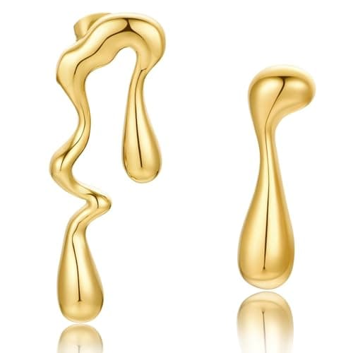 INNERDIVA Gold Hypoallergenic Abstract Geometric Boho Earrings
